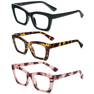 Foto 2 | Foto 2 | Gafas De Lectura Prtcslwd Estilo Oprah Cuadradas De Gran Tamaño Para Mujer - Venta Internacional.