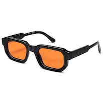 Gafas De Sol Vanlinker Retro Chunky Rectangle Vl9823 Negro/naranja - Venta Internacional.