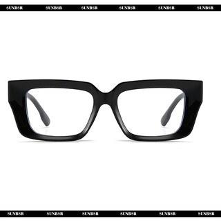 Foto 2 | Foto 2 | Gafas Con Bloqueo De Luz Azul Sunbsr Retro Cuadradas Negras - Venta Internacional.