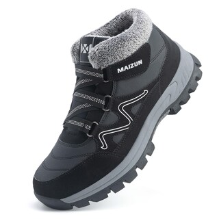 Foto 1 | Foto 1 | Botas De Invierno Moodeng  Casuales  Para Nieve  Piel Cálida  Senderismo  Hombre  Color Negro - Venta Internacional.