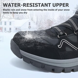 Foto 3 | Foto 3 | Botas De Invierno Moodeng  Casuales  Para Nieve  Piel Cálida  Senderismo  Hombre  Color Negro - Venta Internacional.