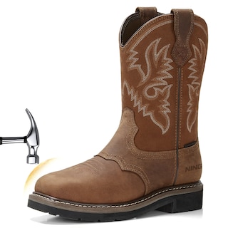 Foto 1 | Foto 1 | Botas De Trabajo Hisea Ningo Para Hombre Estilo Vaquero Vaquero Punta De Acero Piel - Venta Internacional.