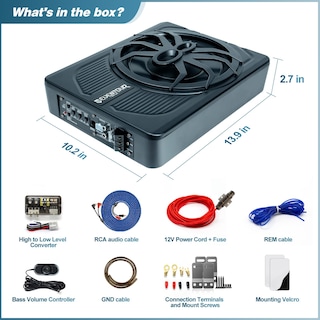 Foto 6 | Foto 6 | Subwoofer Para Coche Seventour St-800 800 W 10 Pulgadas Para Debajo Del Asiento Con Amplificador - Venta Internacional.