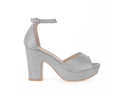 Foto 2 | Foto 2 | Sandalia Color Plata Fiesta Material Sintético