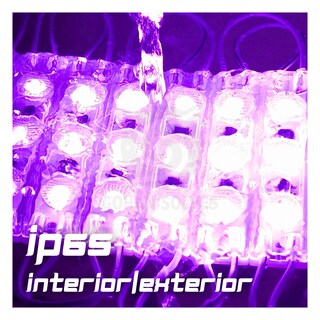 Foto 8 | Foto 8 | 20 Módulos Morado Directos 110v 2835 Conexión Directa Alta Iluminación Led Letreros Manualidades Respiraciones Negocio Ip65