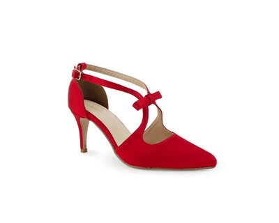 Foto 1 | Foto 1 | Zapatilla Color Rojo Moño Material Shantung