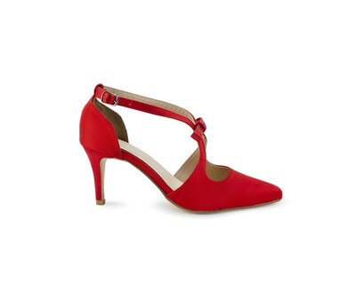 Foto 2 | Foto 2 | Zapatilla Color Rojo Moño Material Shantung