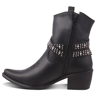 Foto 3 | Foto 3 | Bota Vaquera Dama Dominiq Modelo 1162 Negro Hebilla Y Estoperoles