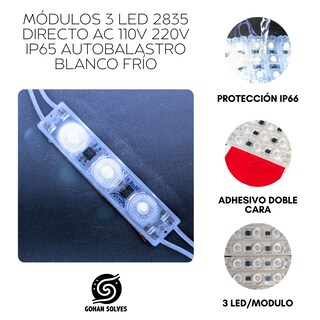 Foto 4 | Foto 4 | 100 Módulos De 3 Led Luz 2835 Tipo Lupa Expansiva Luz Intensa Ac 110v / 220v Ip65 Ideal Letreros Letras 3d Anuncios Decoraciones