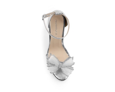 Foto 3 | Foto 3 | Sandalia Color Plata Moño Material Sintetico