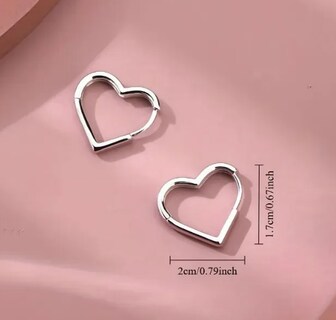 Foto 4 | Foto 4 | Set De 2 Pares De Exquisitos Pendientes En Forma De Corazón Xtellar De Acero Inoxidable