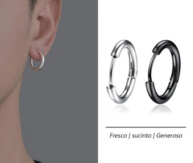 Foto 4 | Foto 4 | Aretes Xtellar De Acero Inoxidable Para Hombre Estilo Piercing Arracada En Argolla De 8mm - Pack De 2 Pares