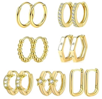 Foto 1 | Foto 1 | Set Xtellar De 7 Aretes Mujer Oro 14k Diseño Estrella Y Luna