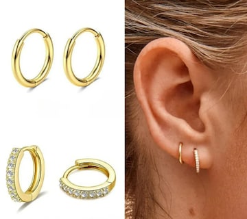 Foto 4 | Foto 4 | Set Xtellar De 7 Aretes Mujer Oro 14k Diseño Estrella Y Luna