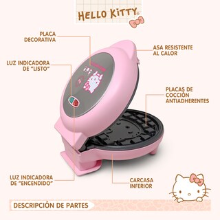 Foto 4 | Foto 4 | Sanrio Waflera De Hello Kitty Hk-91 Antiadherente