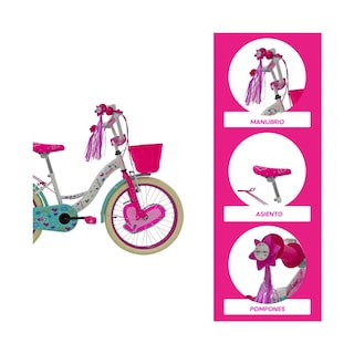 Foto 4 | Foto 4 | Bicicleta Infantil Monk Pintarela R20 Para Niña