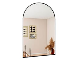 Espejo Curvo Con Marco De Aluminio Espejo De Pared Ideal Para Maquillaje Lavabo Tocador Bluelander