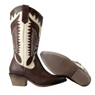 Foto 6 | Foto 6 | Bota Vaquera Alta Tacon Cuadrado Juvenil Moda Cowboy Rodeo Western