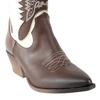 Foto 2 | Foto 2 | Bota Vaquera Alta  Tacon Cuadrado Juvenil Moda Cowboy Rodeo Western