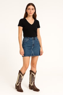 Foto 7 | Foto 7 | Bota Vaquera Alta  Tacon Cuadrado Juvenil Moda Cowboy Rodeo Western