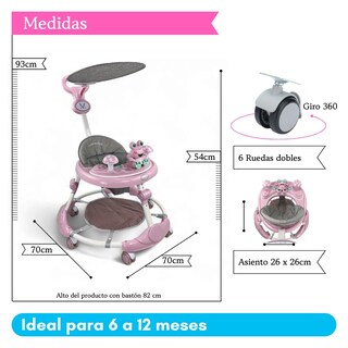 Foto 4 | Foto 4 | Andadera Plegable C/ Tapete Saltarín Rana Musical Mod.tek-204