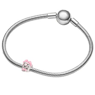 Foto 3 | Foto 3 | Dije Calavera Moño Rosa Plata Ventdepot Mxcsw-002 2 Piezas Plata S925 Chapa Multicolor