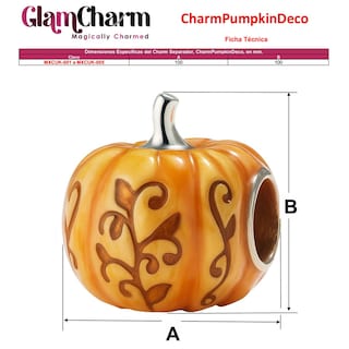 Foto 5 | Foto 5 | Charm Calabaza Decorativo Ventdepot Mxcuk-001 1 Pieza Plata S925 Chapa Multicolor