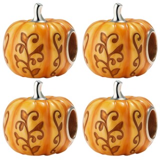 Foto 1 | Foto 1 | Charm Plata Esmaltado Naranja Ventdepot Mxcuk-004 4 Piezas Plata S925 Chapa Multicolor