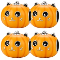 Dije Calabaza Naranja Gato De Plata Ventdepot Mxcpy-004 4 Piezas Plata S925 Chapa Multicolor