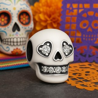 Foto 4 | Foto 4 | Charm Calavera Blanca Plata S925 Ventdepot Mxcsz-001 1 Pieza Plata S925 Chapa Multicolor