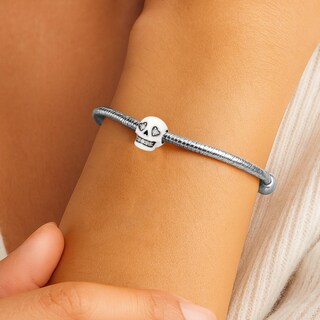 Foto 6 | Foto 6 | Charm Calavera Blanca Plata S925 Ventdepot Mxcsz-001 1 Pieza Plata S925 Chapa Multicolor