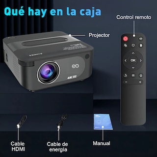 Foto 2 | Foto 2 | Proyector 4k Android 14000lm Mini Proyector Professional Led Portatil Inteligente Dual Eo Safe Imports Esi-21831 Negro