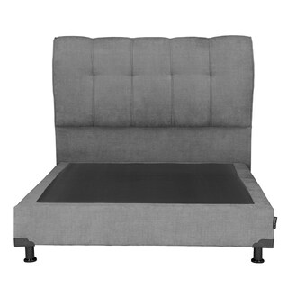 Foto 2 | Foto 2 | Cabecera Dicasa Kiri + Box Color Gris Tormenta Individual