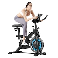 Bicicleta Spinningfija Ejercicio Amortiguador Fitness Cardio Color Negro