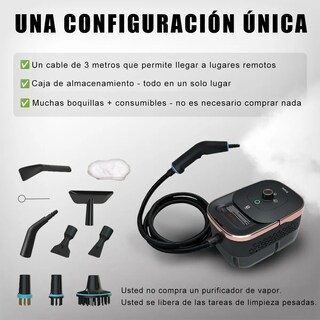 Foto 4 | Foto 4 | Limpiador De Vaporizadoaltas Temperatura 1500w Negor Con Oro Rosa