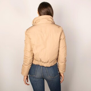 Foto 5 | Foto 5 | Chamarra Para Mujer Bomber Con Bolsillos Beige