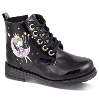 Foto 1 | Foto 1 | Bota De Moda Para Niña Dominiq Modelo 1434 Charol Negro Con Princesa