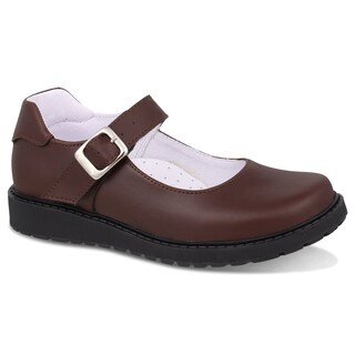Foto 1 | Foto 1 | Zapato Escolar Para Niña Dominiq Modelo 1462 Café Con Hebilla
