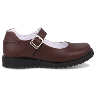 Foto 2 | Foto 2 | Zapato Escolar Para Niña Dominiq Modelo 1462 Café Con Hebilla