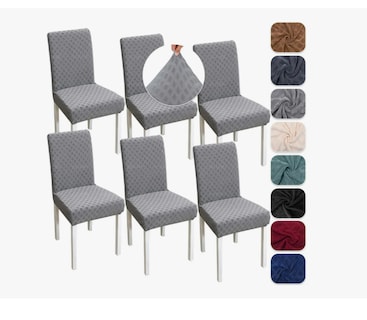 Foto 1 | Foto 1 | 6 Fundas Elástica Silla Comedor Color Gris