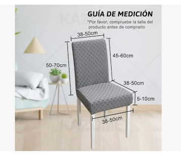 Foto 2 | Foto 2 | 6 Fundas Elástica Silla Comedor Color Gris