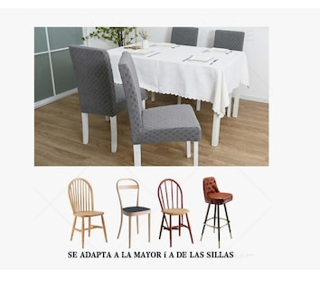 Foto 4 | Foto 4 | 6 Fundas Elástica Silla Comedor Color Gris