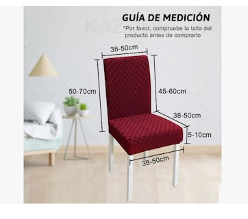 Foto 2 | Foto 2 | 6 Fundas Elástica Silla Comedor Color Rojo