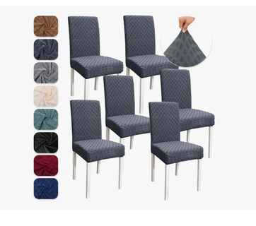 Foto 1 | Foto 1 | 6 Fundas Elástica Silla Comedor Color Gris Oscuro