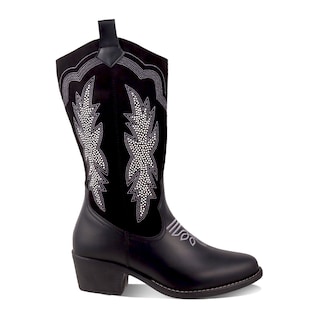 Foto 2 | Foto 2 | Botas Vaquera Dominiq 21151 Negras para Mujer