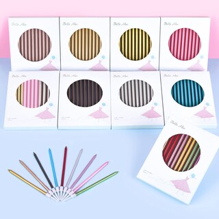 Foto 5 | Foto 5 | Velas Metálicas Largas Y Finas De Bella Meri Color Negro 24 Unidades - Venta Internacional.