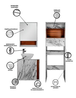 Foto 3 | Foto 3 | Gabinete para Baño Decomobil con Botiquín