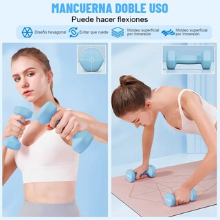 Foto 2 | Foto 2 | Mancuernas De 1 Kilos Rojo Ejercicio Pilates Yoga Gym
