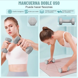 Foto 4 | Foto 4 | Par Mancuernas De 1 Kilos Ejercicio Pilates Yoga Gym