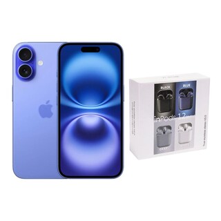 Foto 1 | Foto 1 | Iphone 16 128gb Azul E-sim Reacondicionado Más Audífonos Genéricos
